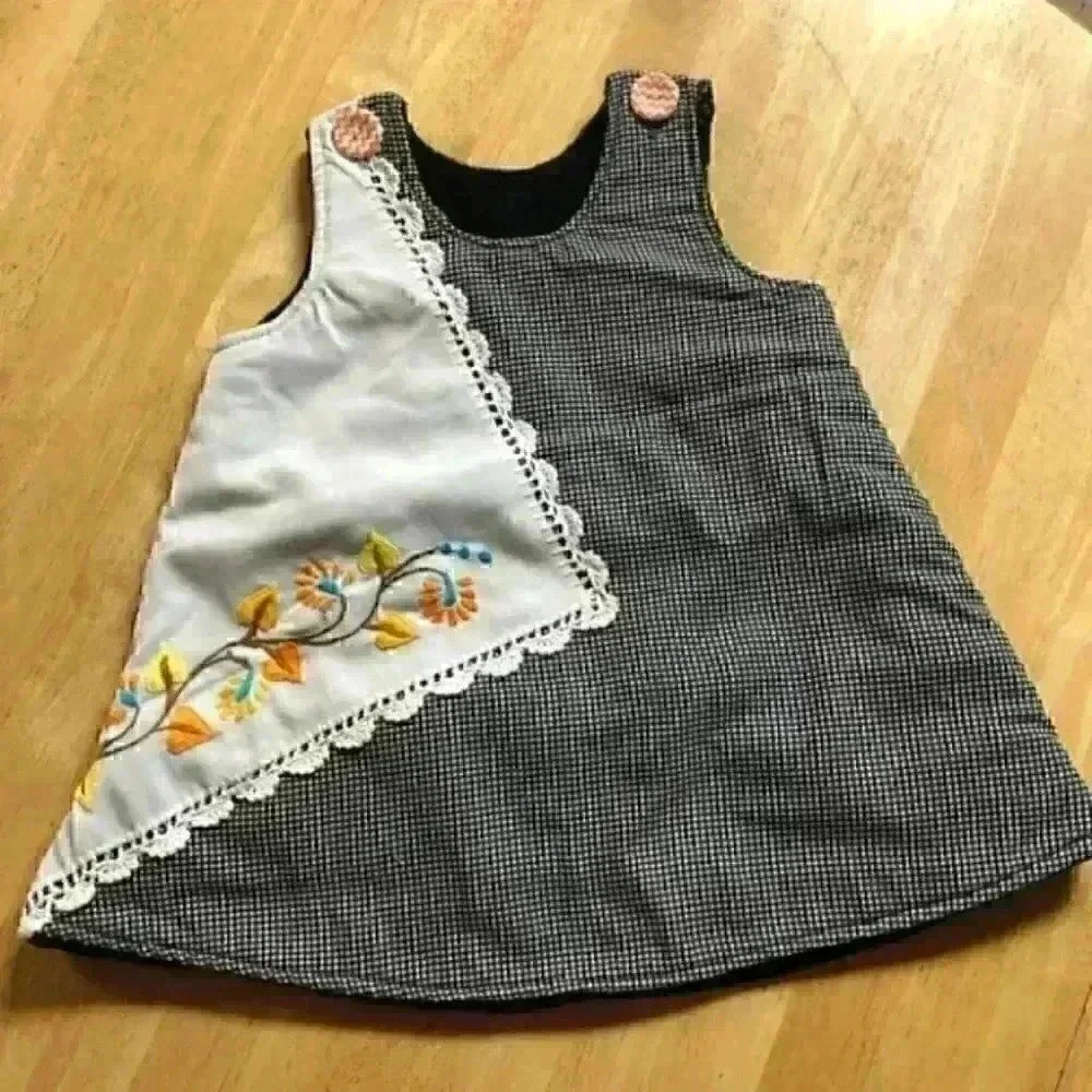 Fall Halloween inspired pinafore dress 2-3 cottage - Picture 2 of 8